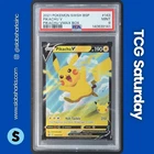 2021 POKEMON SWSH BS PROMO PIKACHU VMAX CELEB PREM FIG #SWSH143 PIKACHU V PSA 9