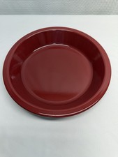 Pfaltzgraff 10.5" Perfect Pie Dish Red Fluted Stoneware Ovenware Made In USA