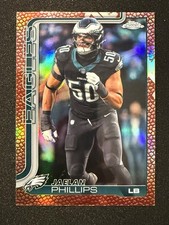 JAELAN PHILLIPS 2025 Topps Chrome #192 Leather Football Border Eagles Short Prnt