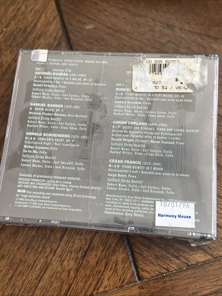 Leonard Bernste Juilliard String Quartet: 50 Years Vol. 5:Great Collabora CD NEW - Image 3 of 4