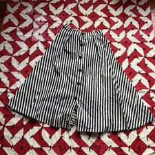 Vintage 1970s 80s Handmade Striped Skirt Women’s As Is Flaws STAINED