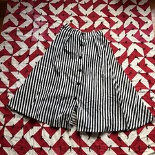 Vintage 1970s 80s Handmade Striped Skirt Women’s As Is Flaws STAINED