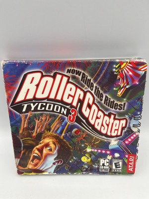RollerCoaster Tycoon 3 (PC, 2004) Atari PC CD-ROM Used Complete in Box