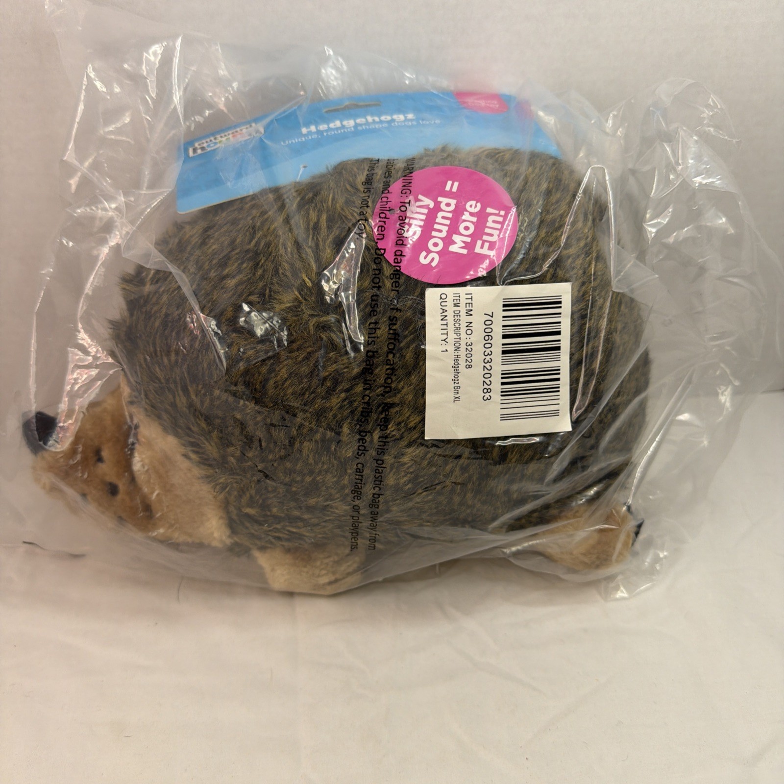 Outward Hound Hedgehogz Plush Squeaky Dog Toy NEW Sealed Soft Fetch Toy