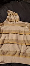 Quicksilver Hoodie Creame Yellow Stripe Youth M 10 12 Pullover