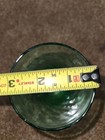 2 Thick Green Tumbler Tea Glasses Swirl Design Large Vintage 5" — photo 4