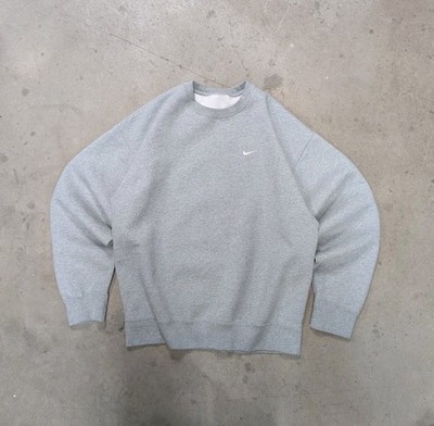 Men's Small Side Swoosh Blank Vtg Nike Crewneck Super Thick Cotton Men's Large 