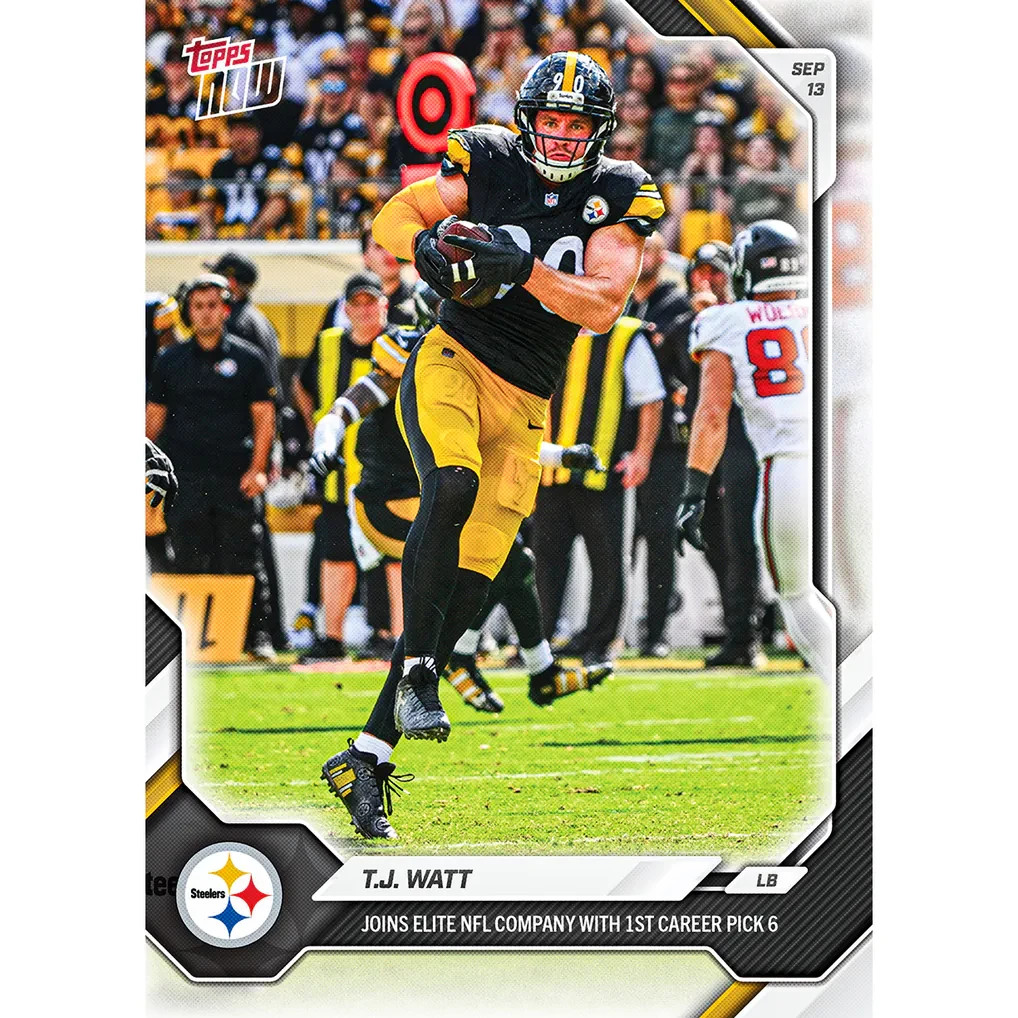 T.J. Watt 2026 NFL Topps NOW Card #10 Pittsburgh Steelers- PRESALE