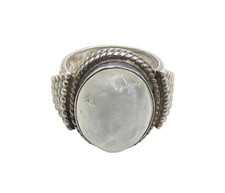 925 Sterling Silver  Vintage Cabochon Cut Quartz Cocktail Ring Sz 7 RG17254