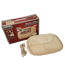 Homedics Therapist Select Shiatsu Kneading Neck & Lumbar Massaging Pillow NIB 