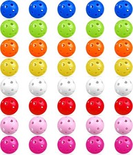 XIPEGPA 40PCS Practice Golf Balls 41mm Plastic Air Flow Hollow Colorful