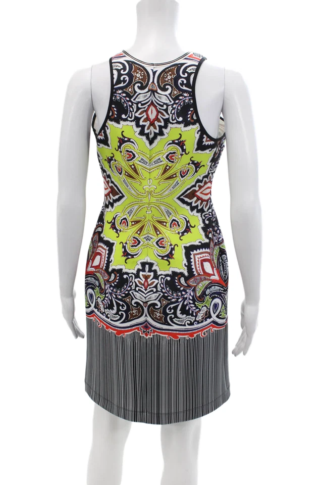 Clover Canyon Womens Paisley Crew Neck Sleeveless Shift Dress Multicolor Size L - Image 3 of 4
