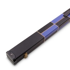 Deluxe 1 Piece 2 Slot CHEQUERED Cue Case with Plastic Ends and Chalk Compartment