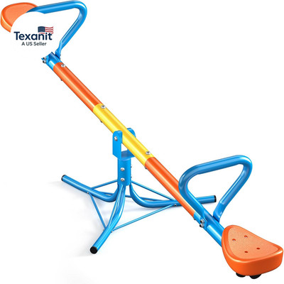 Seesaw -Teeter Totter for Kids Ages 3-8 -Toddler Seesaw with 360° Swivel-Sit and