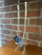 coppia BOTTIGLIE IN VETRO SOFFIATO CON TAPPI VINTAGE da Collezione