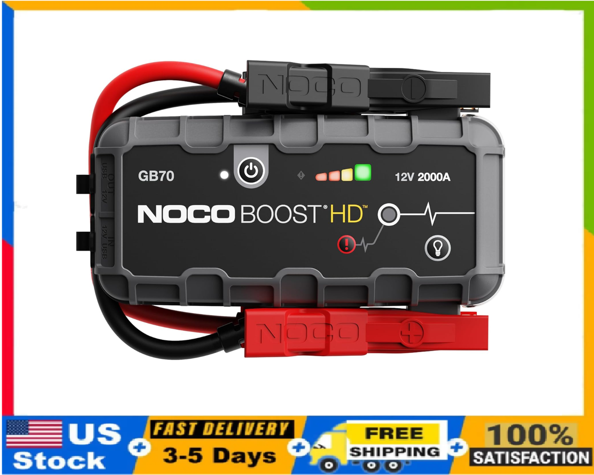 発電機・ポータブル電源 NOCO BOOST HD GB70 12V 2000A NOCO Boost HD GB70 2000A 12V UltraSafe Portable Lithium Battery
