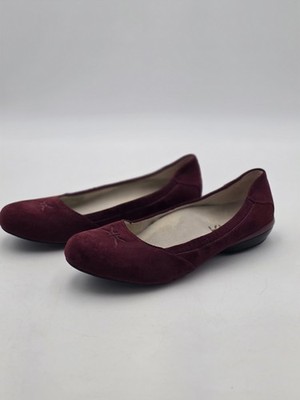 KURU Vienna Suede Ballet Flat Zinfandel Sz 9.5 Women's 