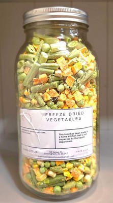 Freeze Dried vegetables 64oz jar