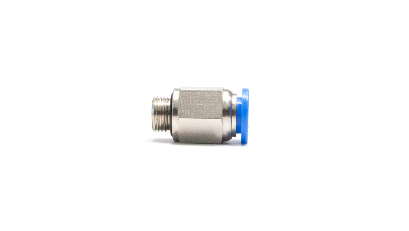 Straight nickel-plated brass plug connector for hose 10, G3/8z, 122.038-1 /T2UK
