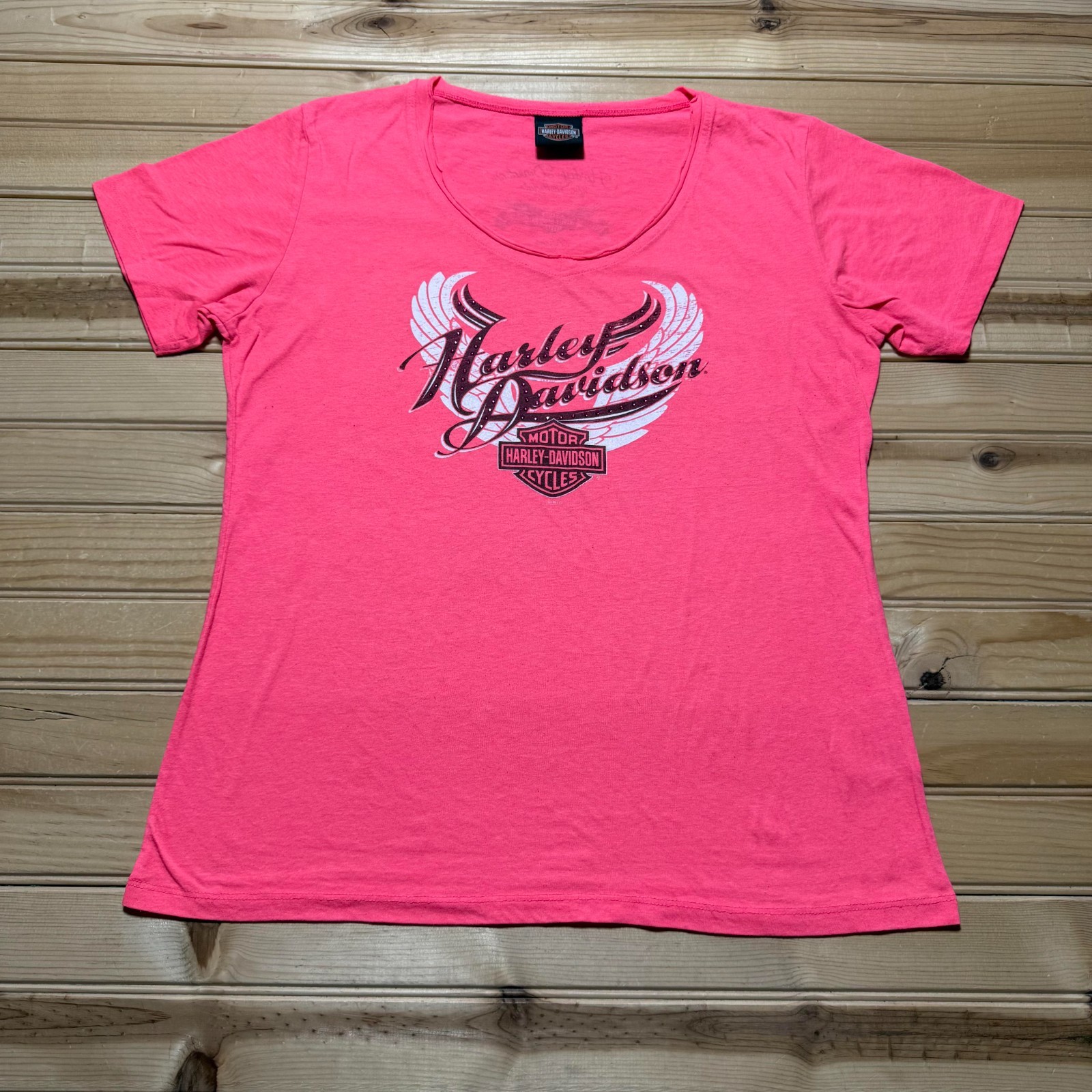 Y2K Harley-Davidson Scottsdale Arizona Rhinestone Wings Biker T-Shirt - Large