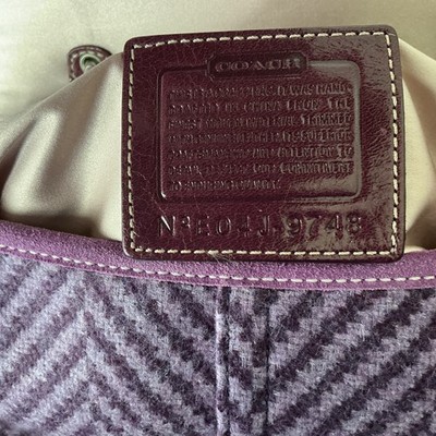 COACH Vintage Y2K SoHo Signature C Purple Tweed Top Handle Bag