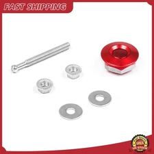Push Button Quick Release Hood Pins Bonnet Lock Clip Latch Bumper Universal-Red
