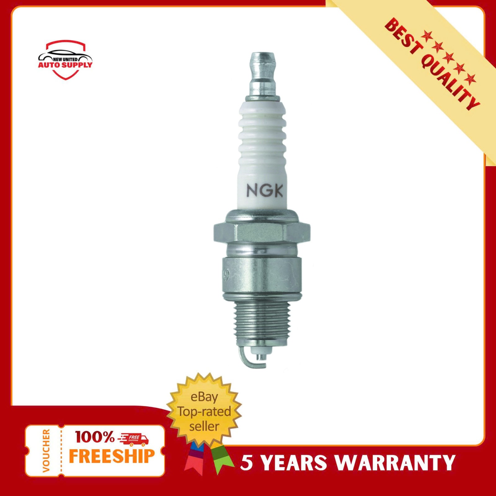 4x NGK 4111 BP5HS Standard Spark Plug Heat Range 5