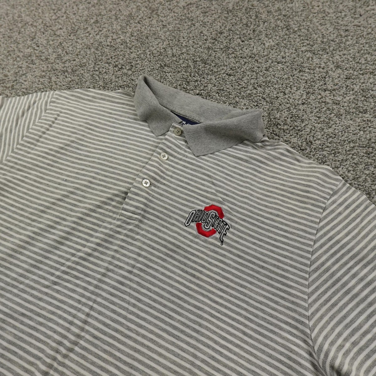 Ohio State Buckeyes Polo Shirt Mens XL Gray NCAA Golf Ralph Lauren