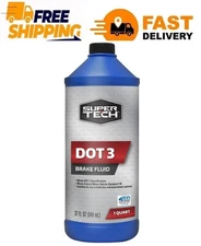 Super Tech DOT 3 Brake Fluid, 32 oz
