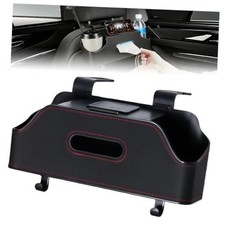 Car Seat Back Organizer with Cup Holder, Multi-Functional Car Seat Back Black