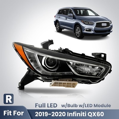 Full LED Headlight For 2019-2020 Infiniti QX60 w/Module w/o Motor Passenger Side