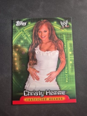 2006 Topps WWE Insider Christy Hemme #5 Green Foil Rare German Wrestling Card