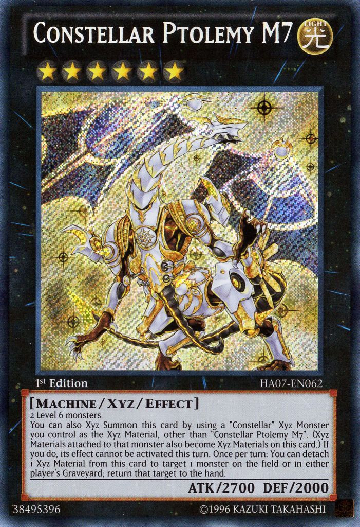 YUGIOH CONSTELLAR PTOLEMY M7 UNL ED SECRET RARE HA07-EN062 NEAR MINT