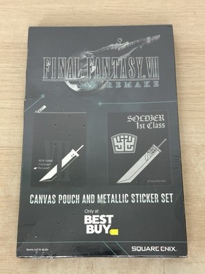 Final Fantasy VII  Remake Canvas Pouch & Sticker Set - Best Buy Exclusive SEALED