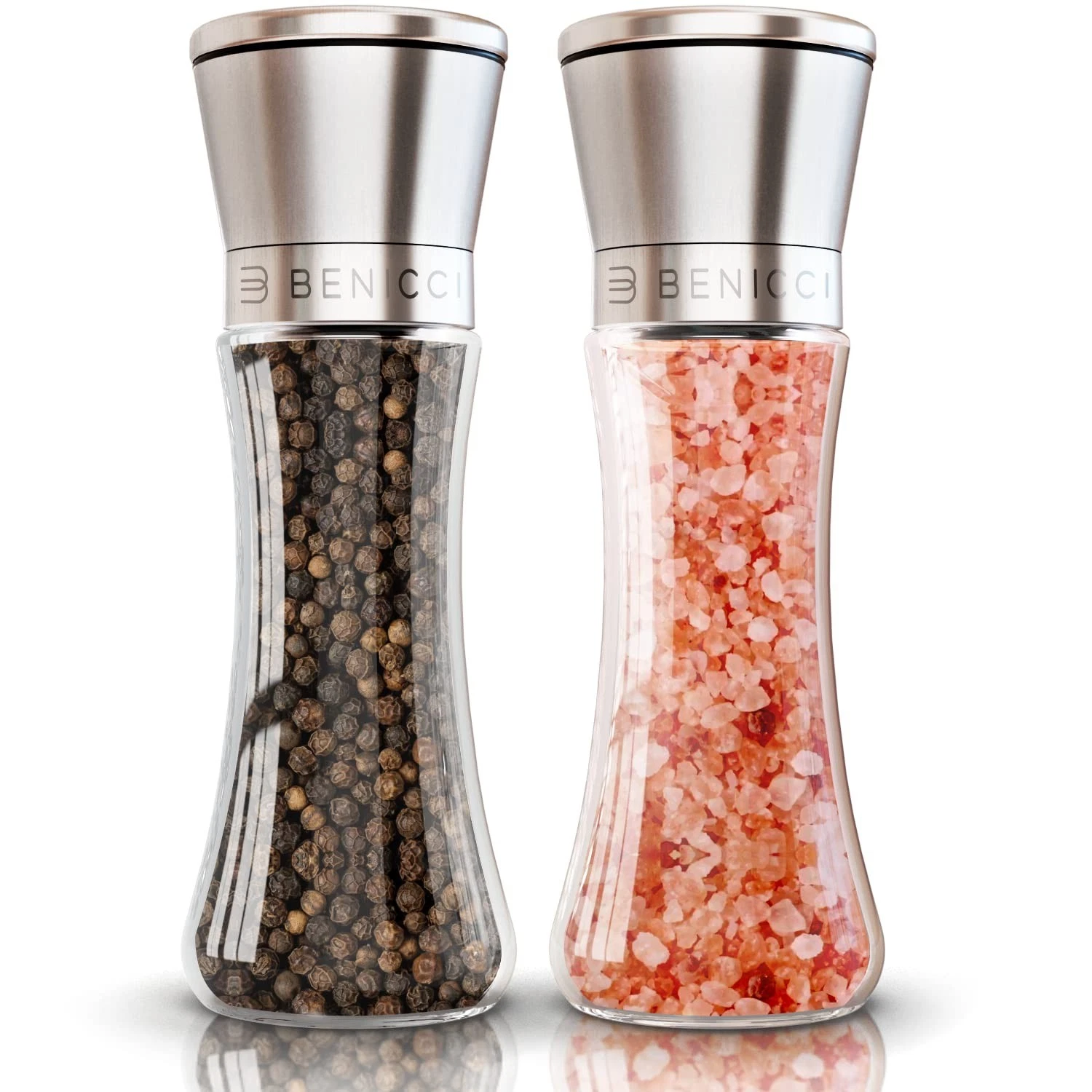 Premium Salt and Pepper Grinder Set of 2 - Two Refillable Stainless Steel Sea...
Opens in a new wind