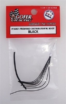 GOFER RACING 16001 PREWIRED DISTRIBUTOR WITH BOOT, BLACK