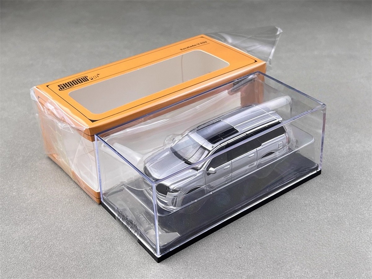 9L-013 SHADOW PRO 1/64 キャデラック エスカレード SHADOW PRO 1/64 Scale Cadillac Escalade ESV Silver Diecast Car