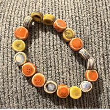 Bohemian Multicolor Ceramic Beaded Bracelet O...