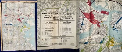 Map of Boston Massachusetts and Vicinity Including Port Facilities - 1948 date