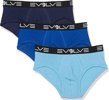 EVOLVE by 2 X ist Cotton No-Show Brief 3 Pack -Medium