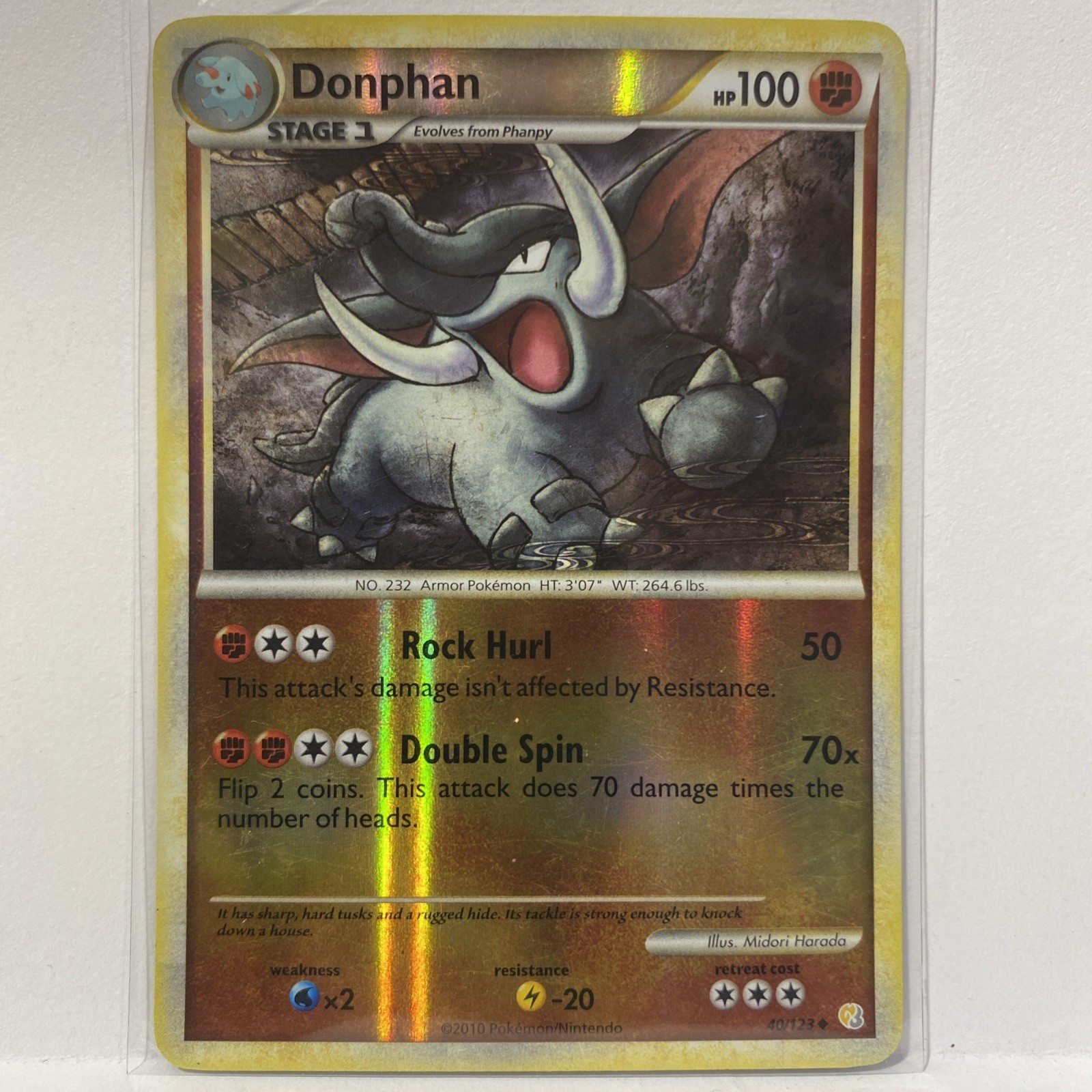 Donphan 40/123 Heartgold & Soulsilver Reverse Holo