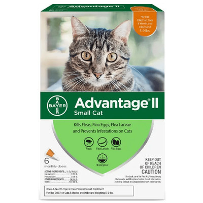 Advantage II for Small Cats 5-9 lbs 6pk (6 Month Supply)