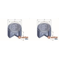 2X Autofren 60Mm Kolben Bremssattel Vorne Passend FüR Ford Econovan KIA Besta BO