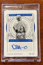 2020-21 National Treasures Danny Manning Timeless Talents Signatures Auto #/99