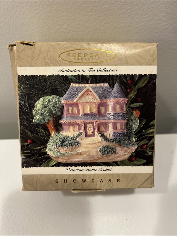 Hallmark Victorian Home Teapot- Invitation to Tea Collection Keepsake Ornament