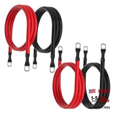 4FT 4 AWG Battery Cable 4 Gauge Battery Cables 4AWG 4 FT Inverter 4FT, 2 Pairs