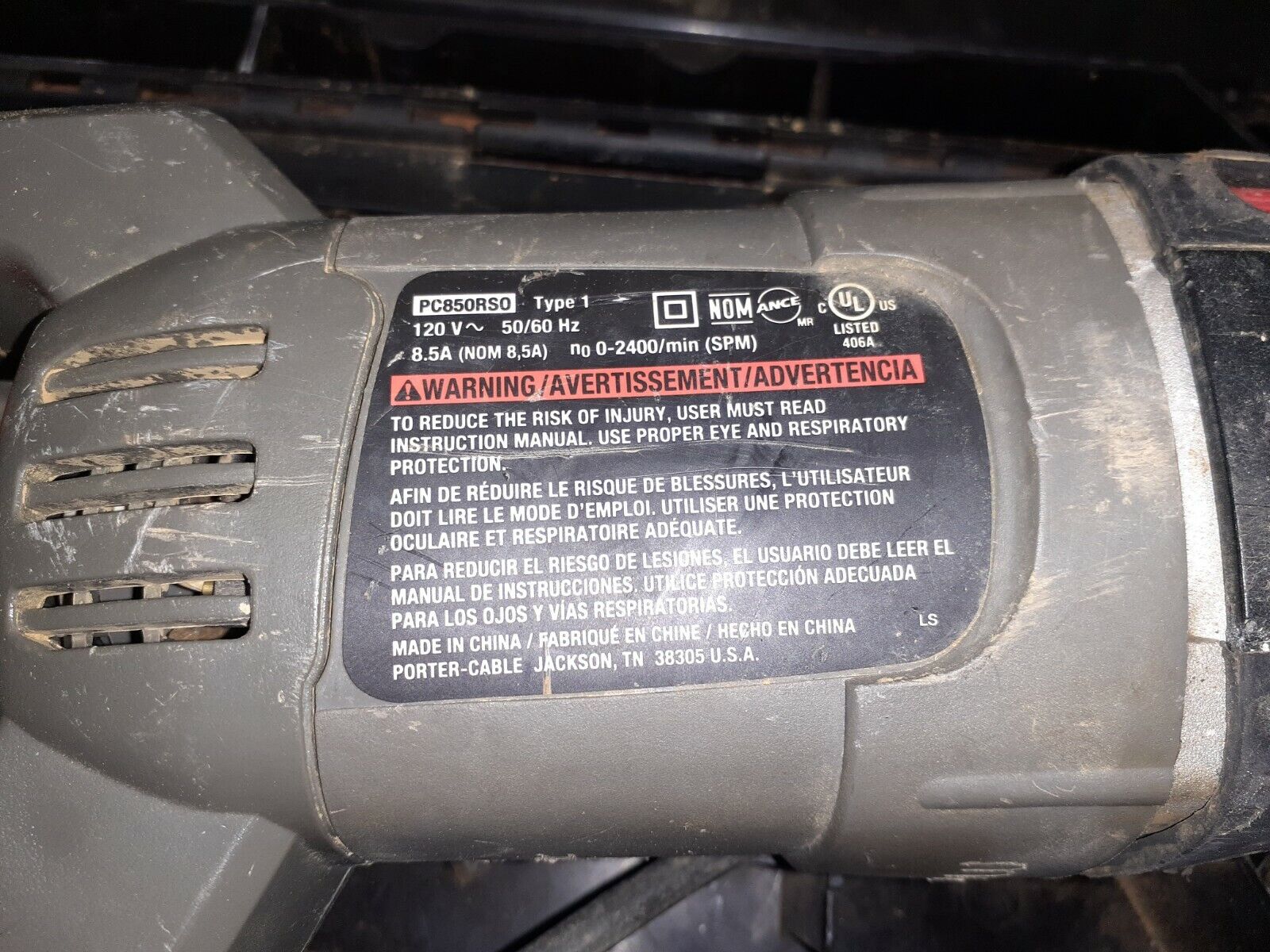 Porter Cable Reciprocating Saw PC850RSO, in Case, Tested, cx eBay