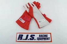 RJS RACING EQUIPMENT SFI 3.3/1 1 LAYER NOMEX RACING GLOVES RED XXS 20213-XXS-4