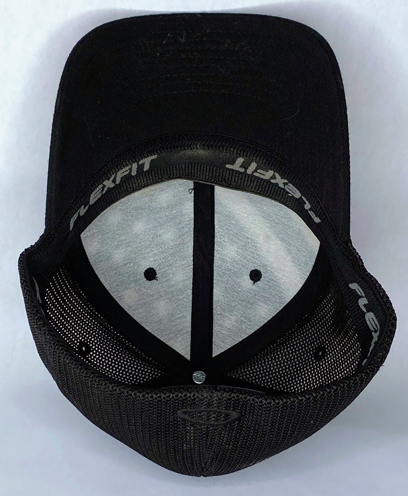 Oakley Black & Gray Trucker Hat Cap - American Flag Flexfit Small/Medium EUC