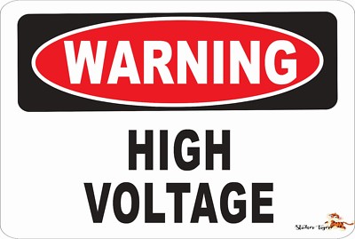 WARNING HIGH VOLTAGE *Aluminum* 8 x 12 Metal Novelty Danger Sign | eBay